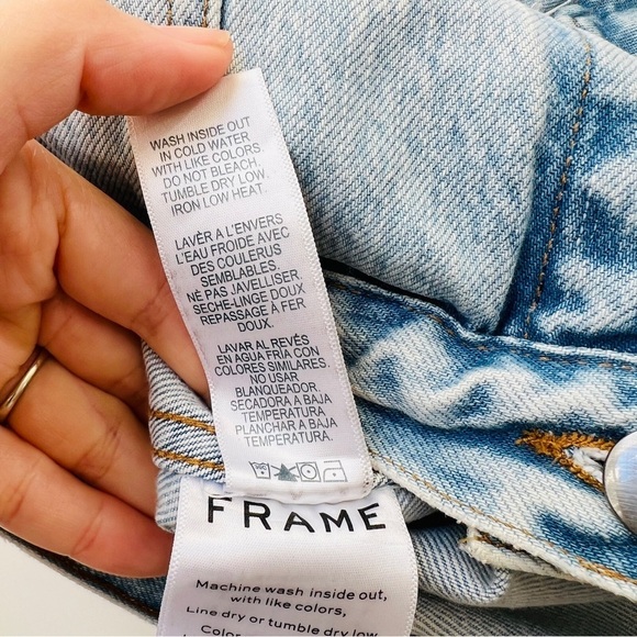 Frame Overlap Denim jacket in Cyclone, size L, E24 - Picture 9 of 10